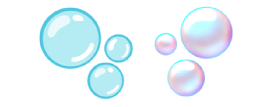 泡・気泡・バブル・青い丸の絵文字